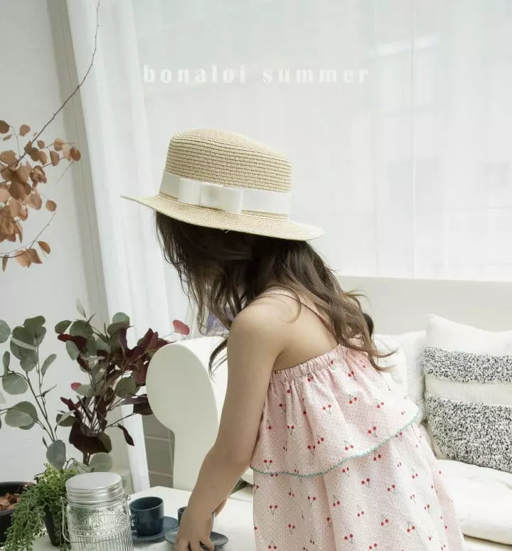 Bonaloi - Korean Children Fashion - #magicofchildhood - Silver Straw Hat