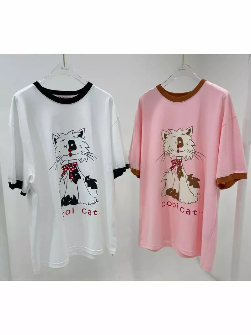 Boutique - Korean Women Fashion - #restrostyle - Cool Cat Tee - 10