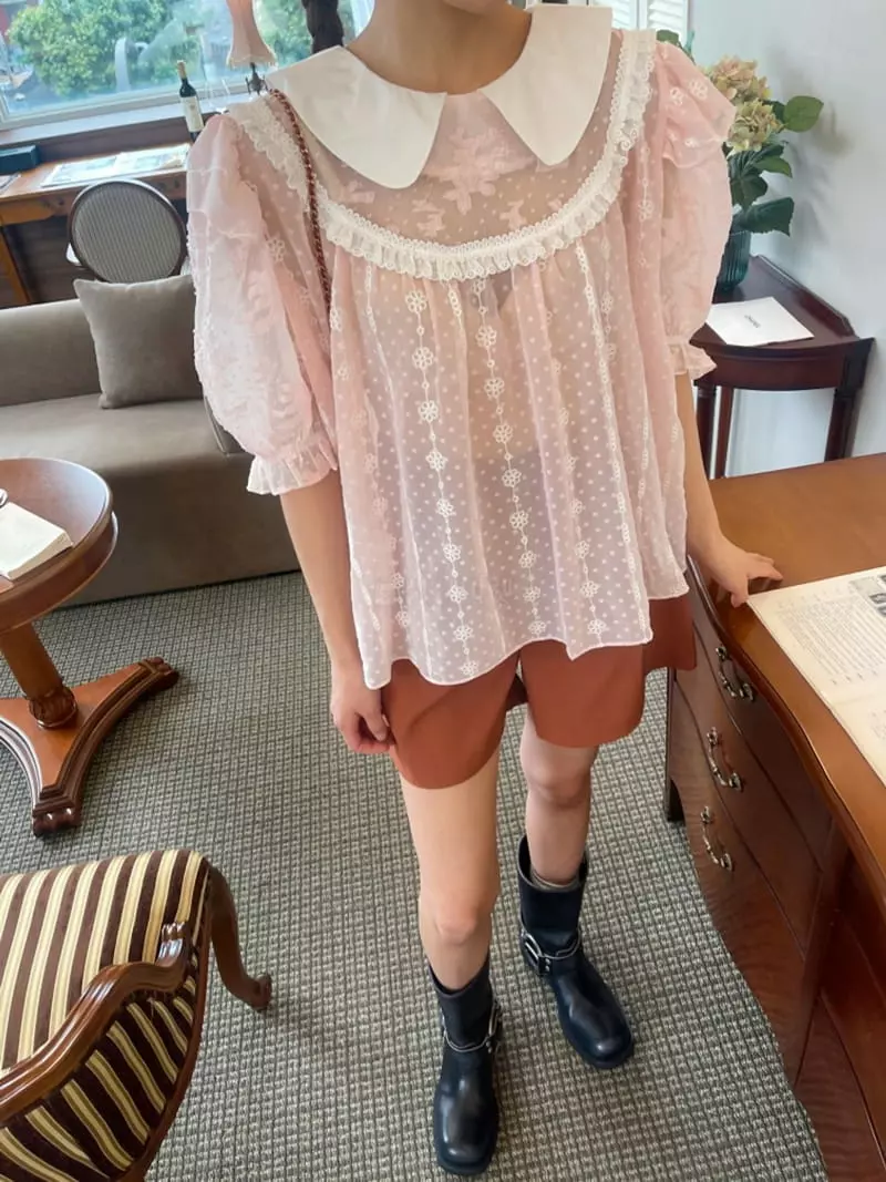 Boutique - Korean Women Fashion - #womensfashion - Sky Ribbon Blouse - 11