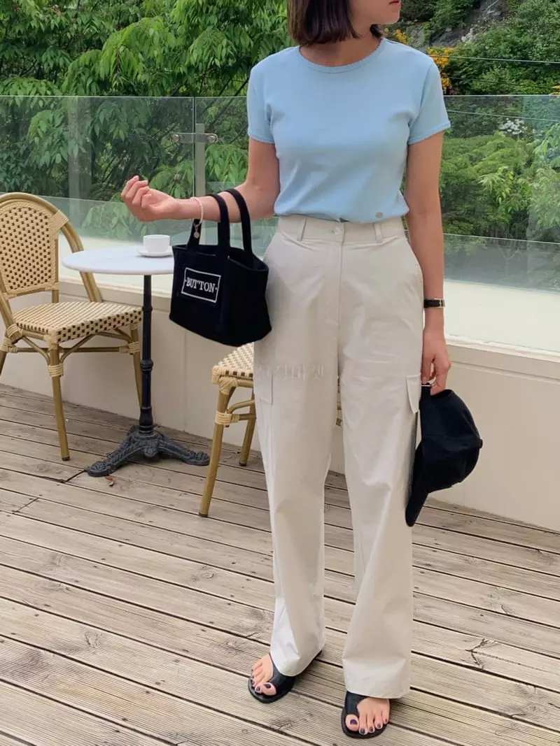 Boutique Seoul - Korean Women Fashion - #momslook - Button Tee - 2