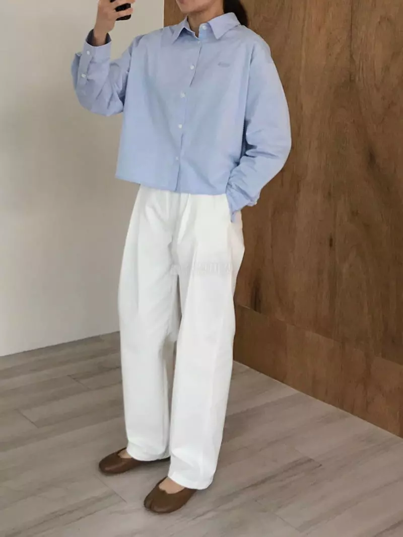 Boutique Seoul - Korean Women Fashion - #vintagekidsstyle - But Crop Shirt - 6