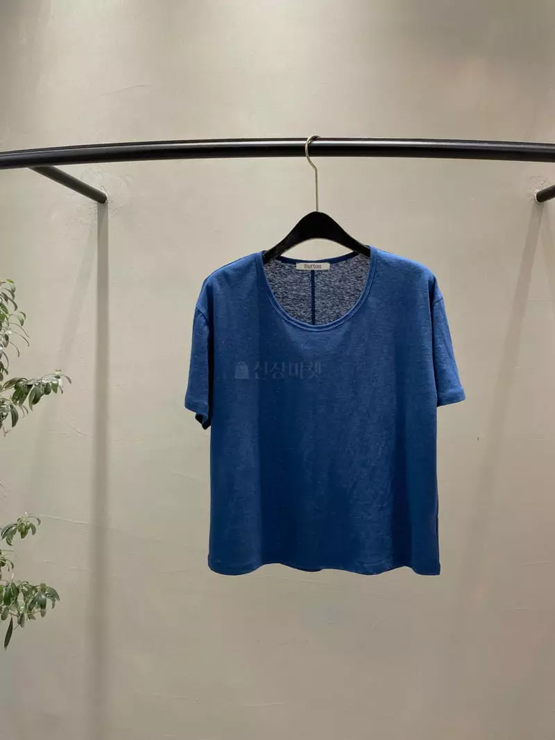 Boutique Seoul - Korean Women Fashion - #womensfashion - Linen U Neck Tee - 9