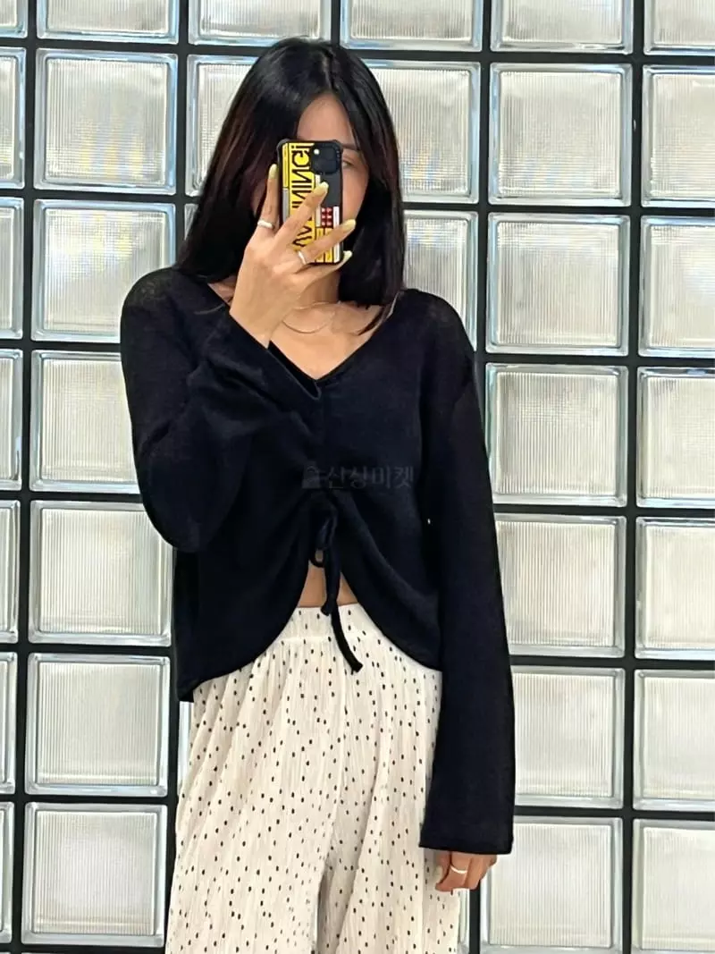 Breeze - Korean Women Fashion - #momslook - String Knit Tee - 5