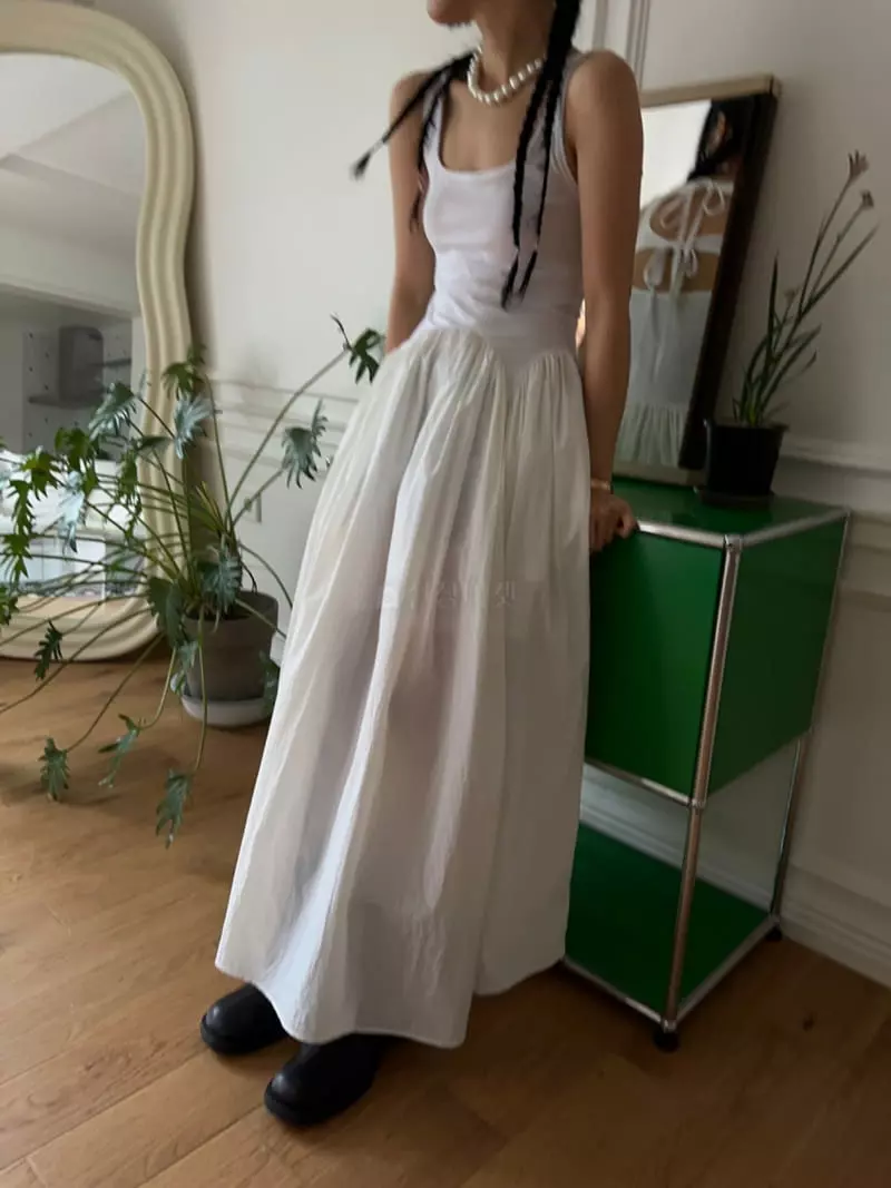 Bricklane - Korean Women Fashion - #momslook - Ribbon Tie Linen One-piece