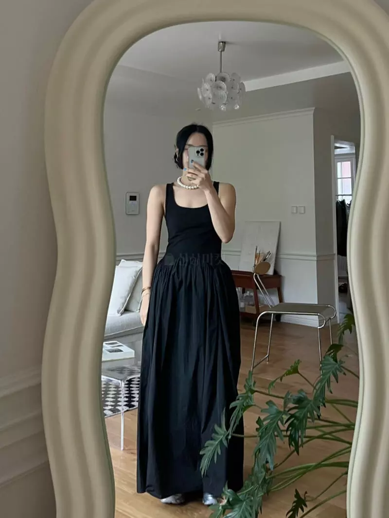 Bricklane - Korean Women Fashion - #momslook - Ribbon Tie Linen One-piece - 5