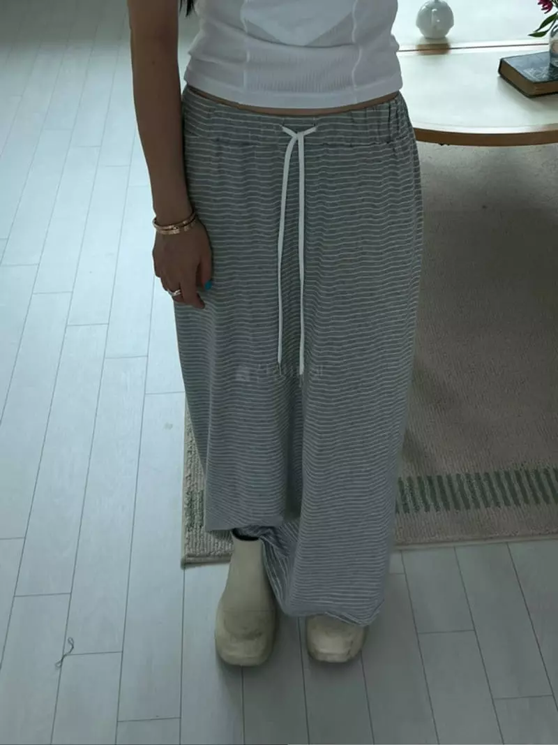 Bricklane - Korean Women Fashion - #shopsmall - Stripes String Skirt - 4