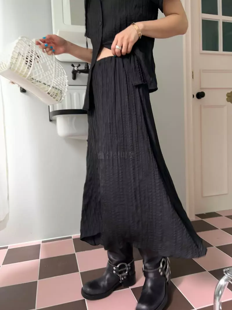Bricklane - Korean Women Fashion - #momslook - Rinkle Skirt - 4