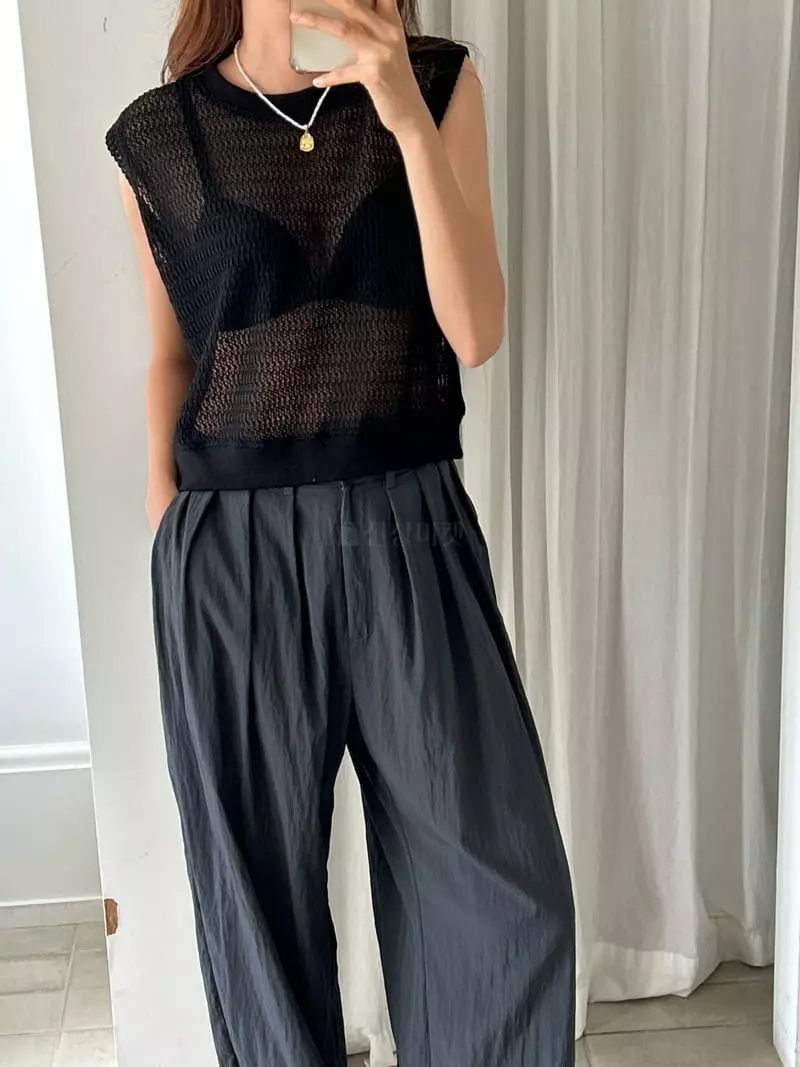 Buckle - Korean Women Fashion - #momslook - Cable Sleeveless - 11