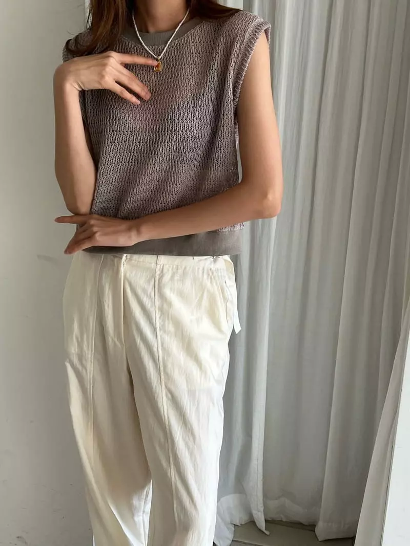 Buckle - Korean Women Fashion - #shopsmall - Cable Sleeveless - 8
