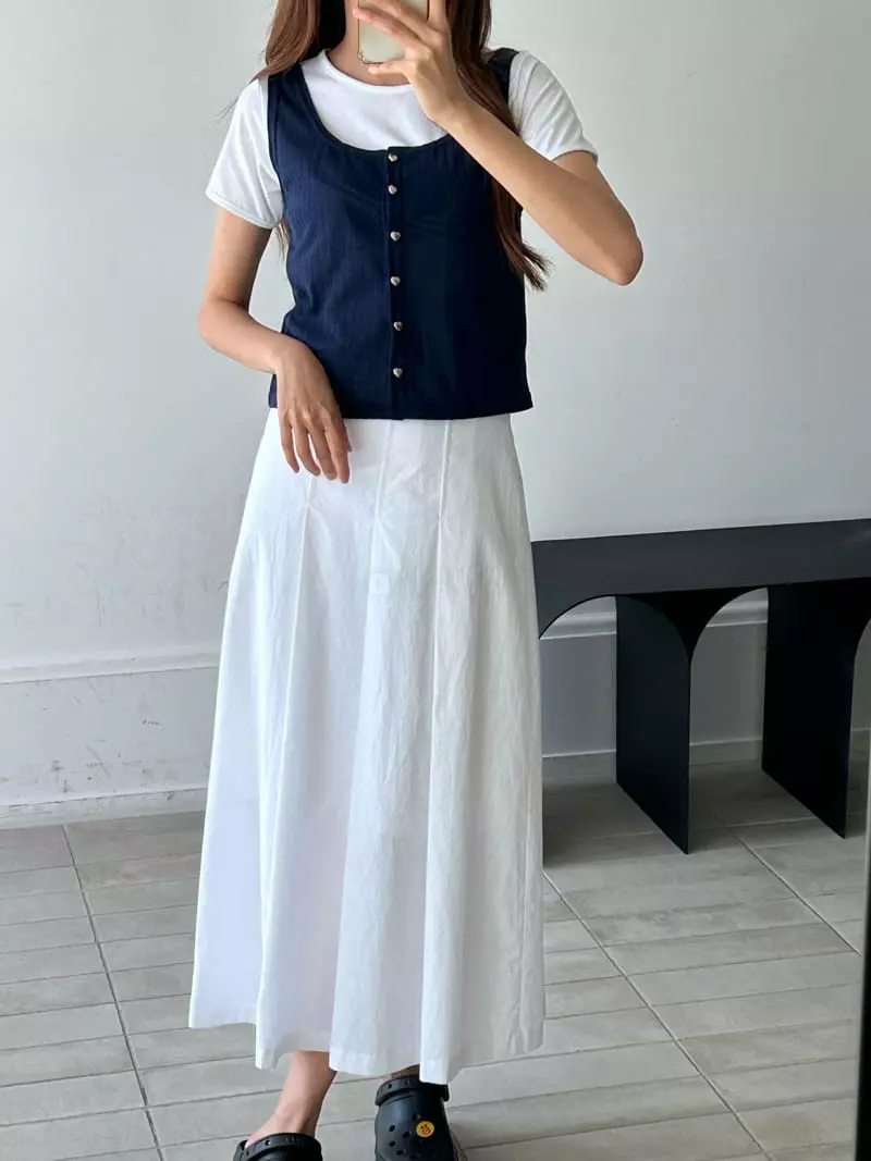 Buckle - Korean Women Fashion - #vintageinspired - Heart Sleeveless - 9