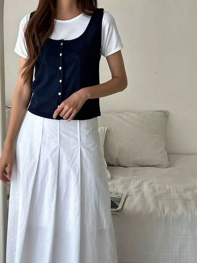 Buckle - Korean Women Fashion - #vintagekidsstyle - Heart Sleeveless - 10