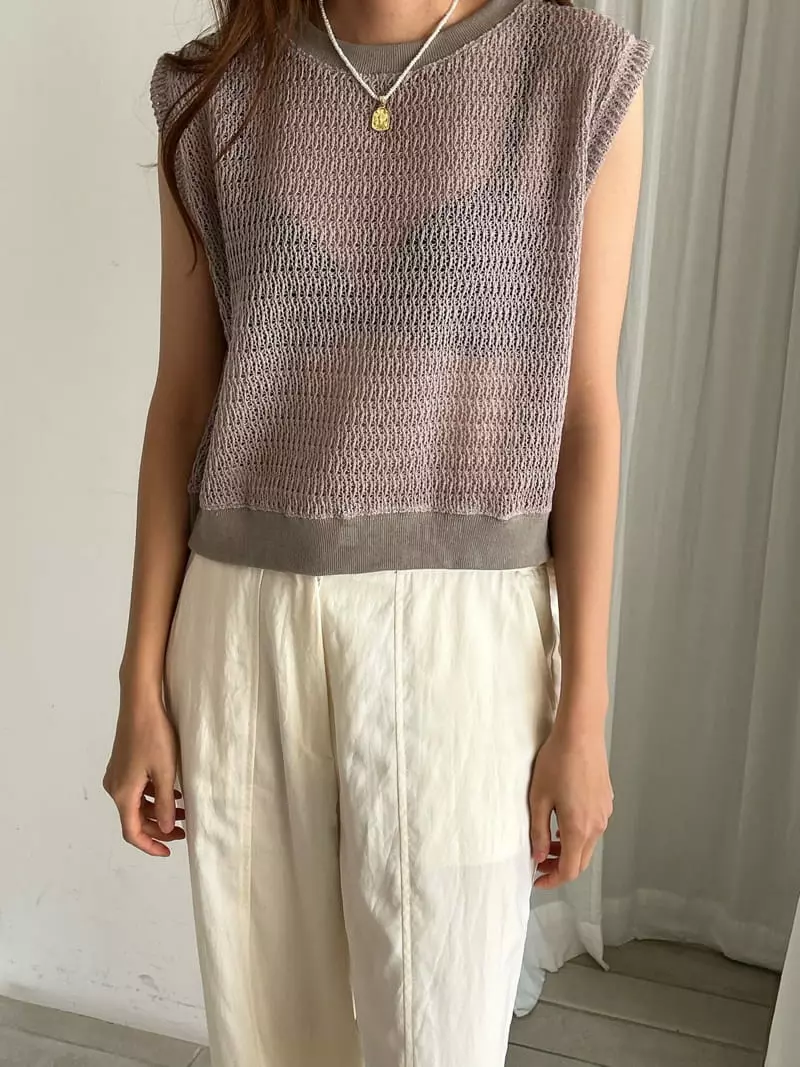 Buckle - Korean Women Fashion - #vintageinspired - Cable Sleeveless - 4