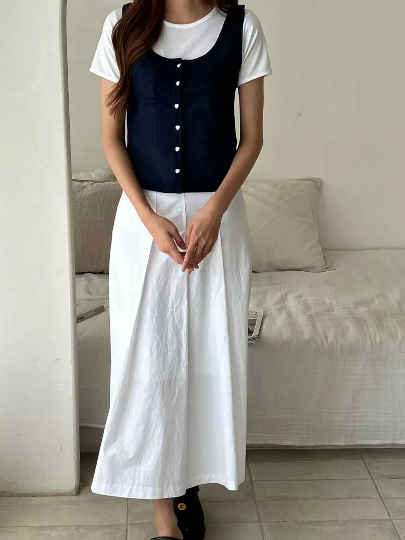 Buckle - Korean Women Fashion - #momslook - Heart Sleeveless - 4