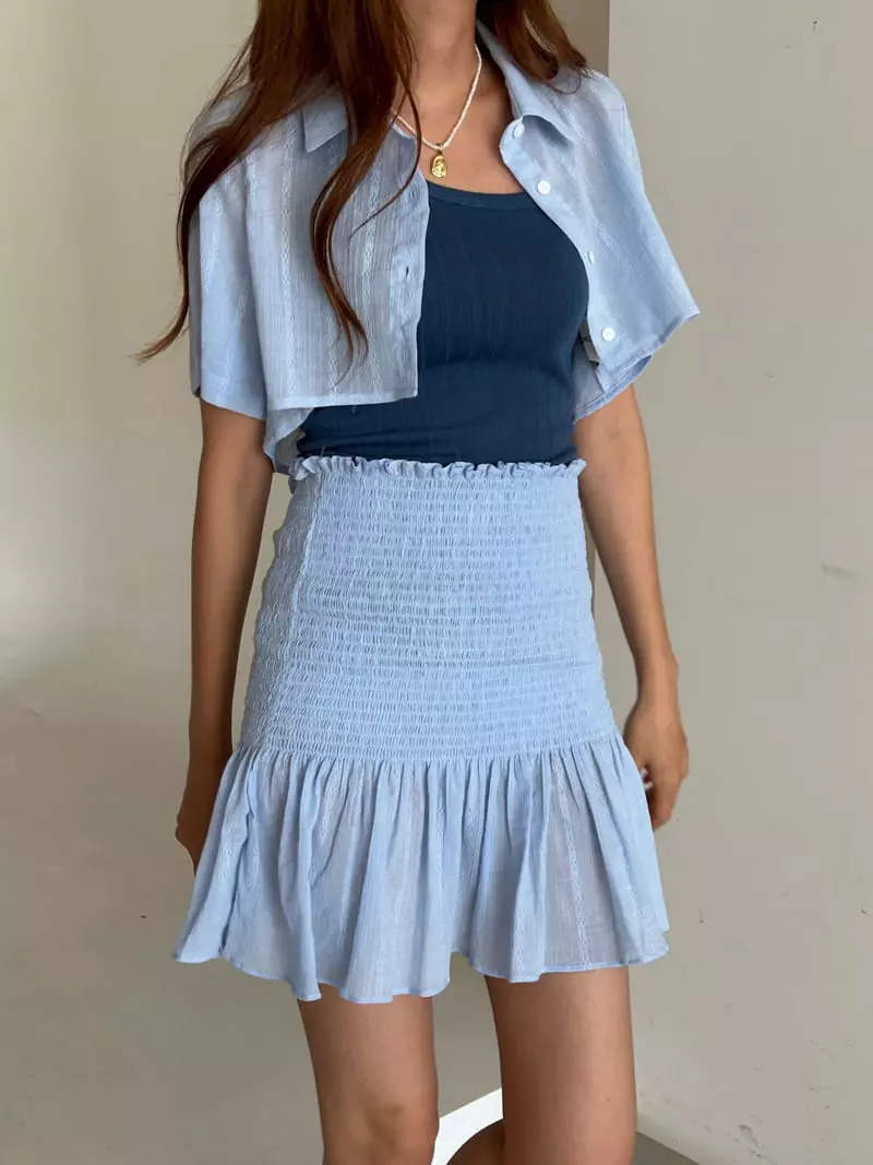 Buckle - Korean Women Fashion - #womensfashion - Frin Crop Shirt - 6