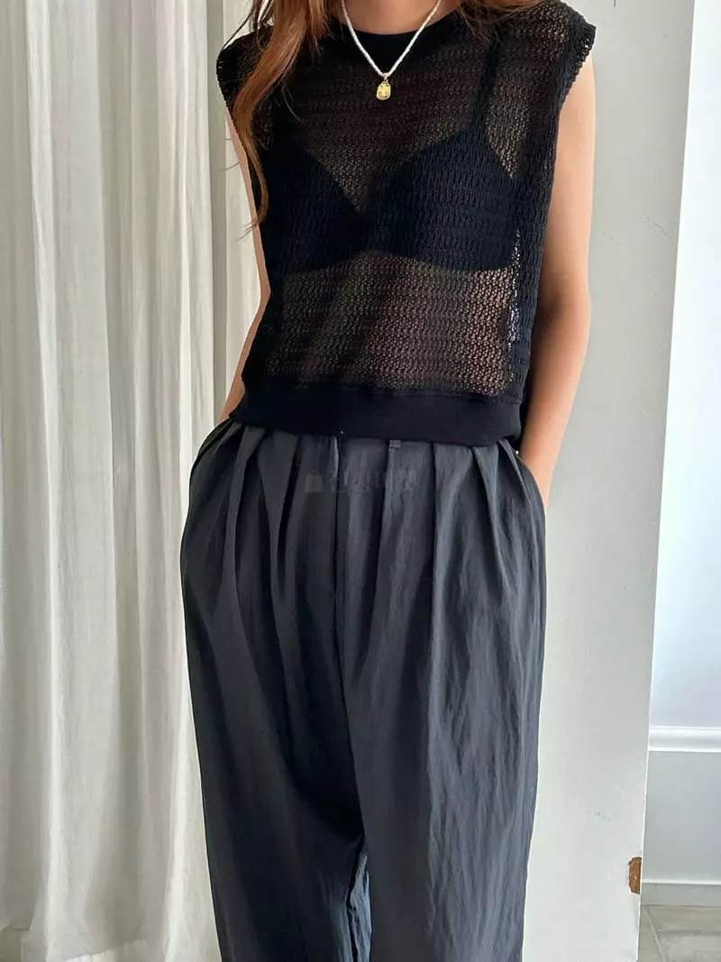 Buckle - Korean Women Fashion - #womensfashion - Cable Sleeveless - 12