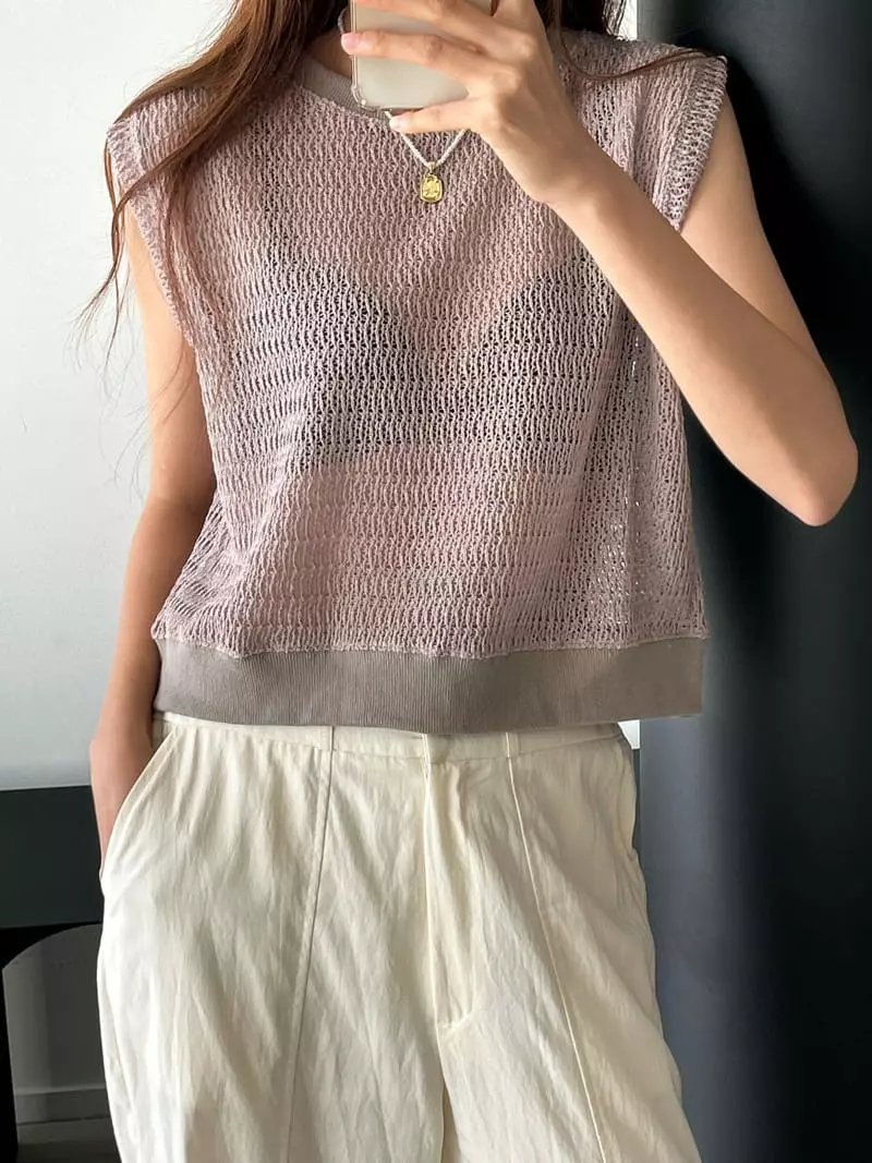 Buckle - Korean Women Fashion - #womensfashion - Cable Sleeveless - 2