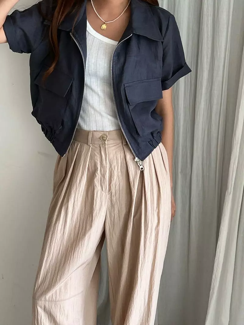 Buckle - Korean Women Fashion - #womensfashion - Crop Jumper - 12