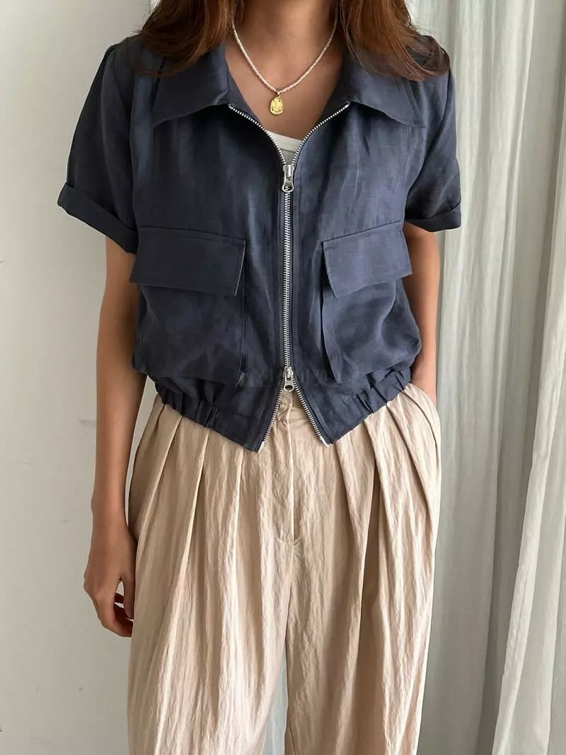 Buckle - Korean Women Fashion - #womensfashion - Crop Jumper - 8