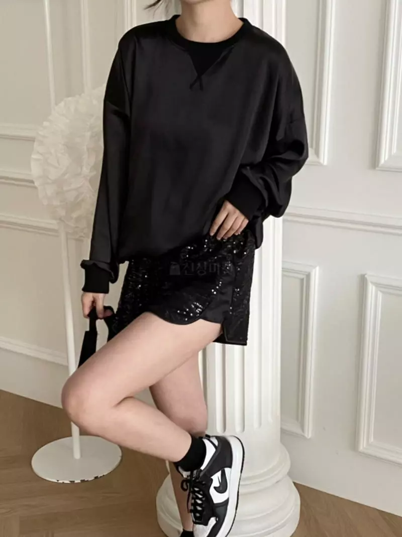 Butter - Korean Women Fashion - #momslook - Silver Sweatshirt - 2