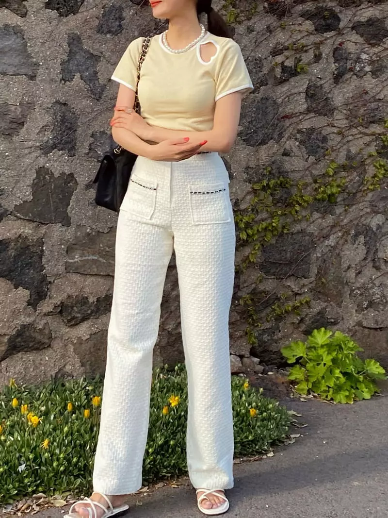 Butter - Korean Women Fashion - #momslook - Heart Tee - 4