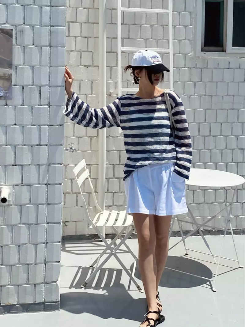 Butter - Korean Women Fashion - #womensfashion - Tissue Stripes Knit Tee - 3