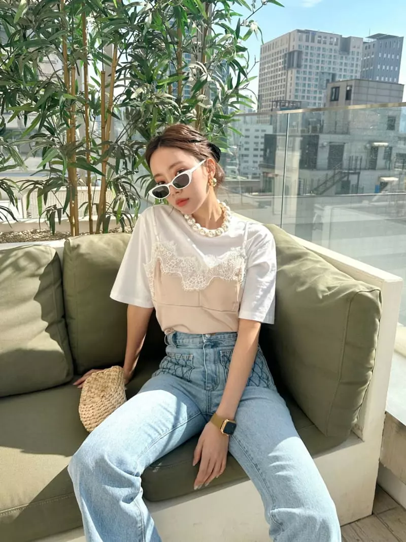 Bwithu - Korean Women Fashion - #momslook - BB Lace Sleeveless - 10