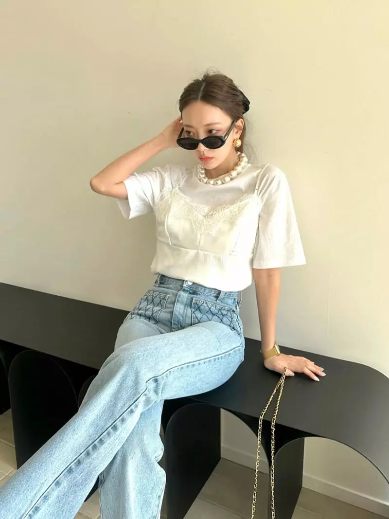 Bwithu - Korean Women Fashion - #momslook - BB Lace Sleeveless - 6