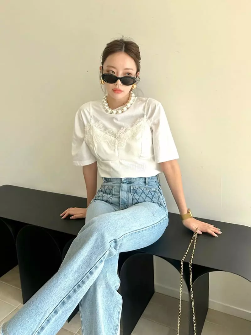 Bwithu - Korean Women Fashion - #momslook - BB Lace Sleeveless - 8