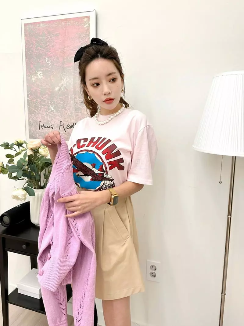 Bwithu - Korean Women Fashion - #momslook - Eagle Tee - 5