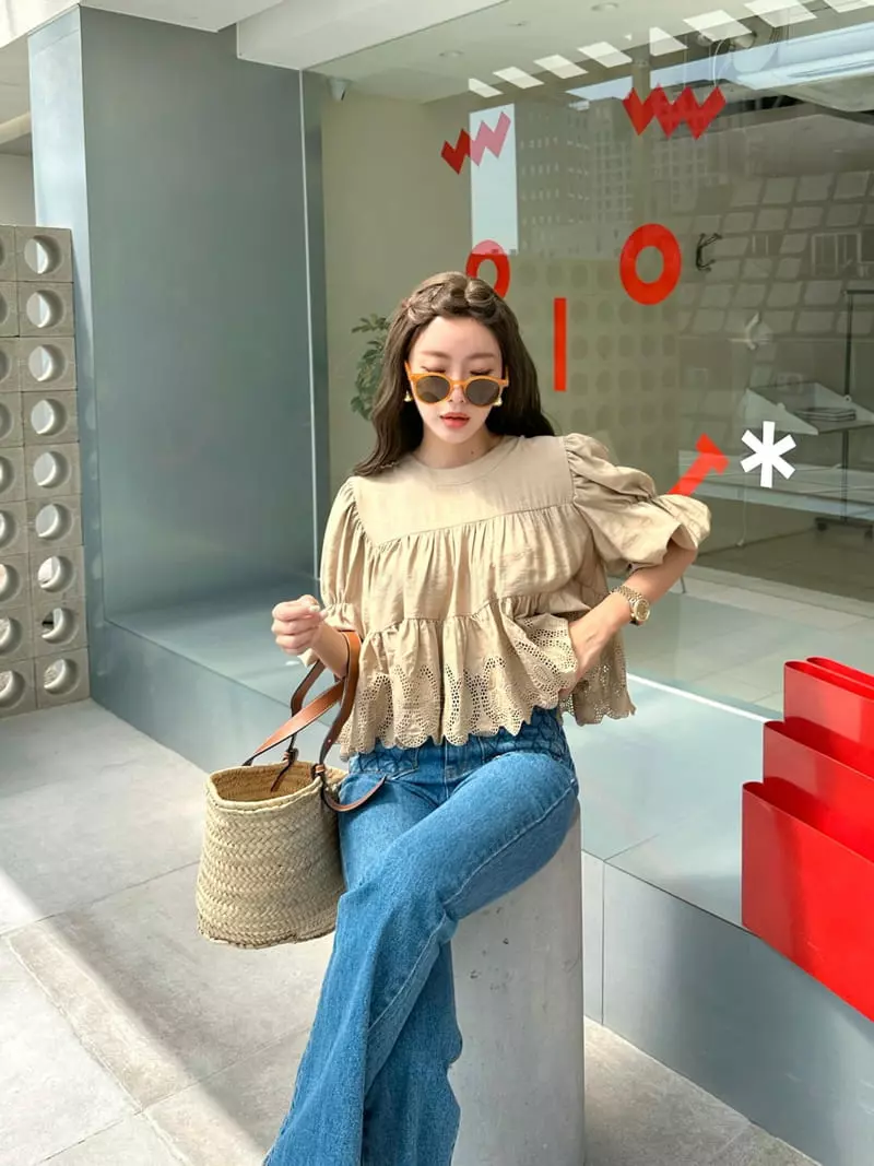 Bwithu - Korean Women Fashion - #momslook - Cancan Blouse - 12