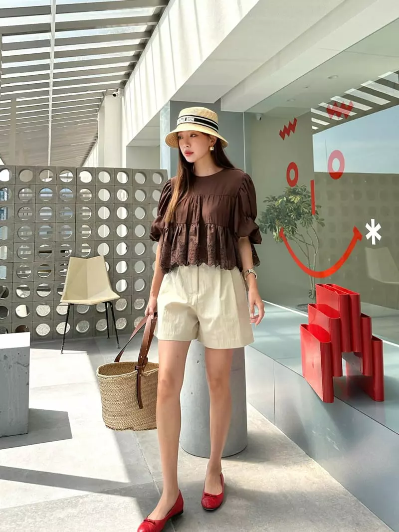 Bwithu - Korean Women Fashion - #vintagekidsstyle - Cancan Blouse - 3