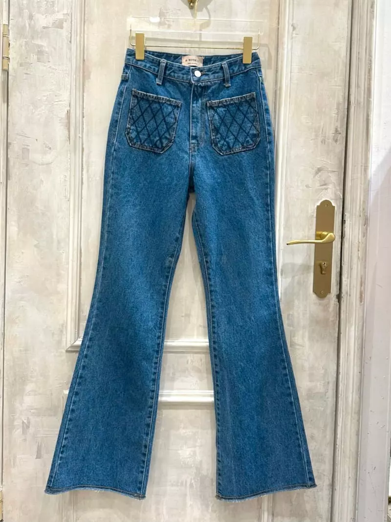 Bwithu - Korean Women Fashion - #womensfashion - Embrodiery Jeans - 7