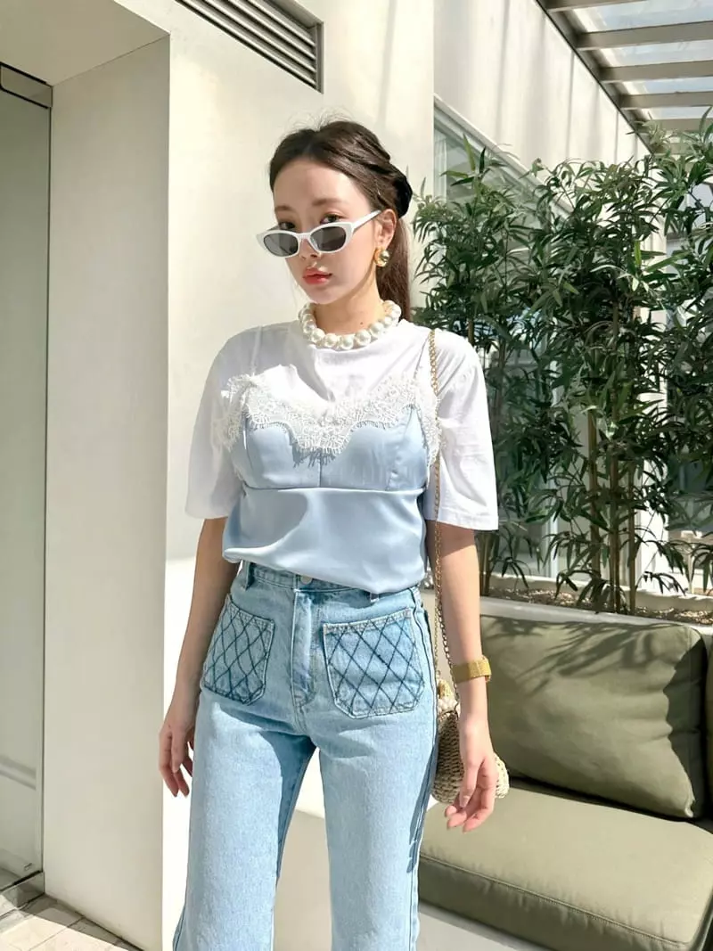 Bwithu - Korean Women Fashion - #womensfashion - BB Lace Sleeveless - 3