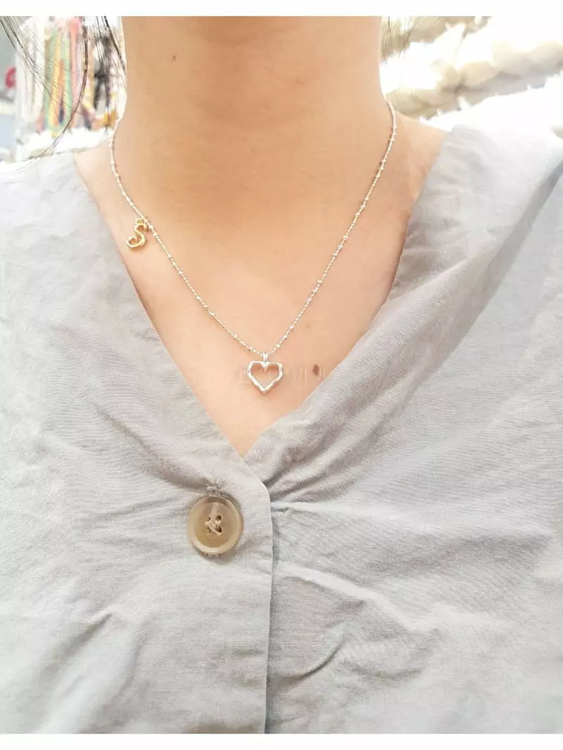 Cabinet - Korean Women Fashion - #momslook - Silver Heart Necklace - 5