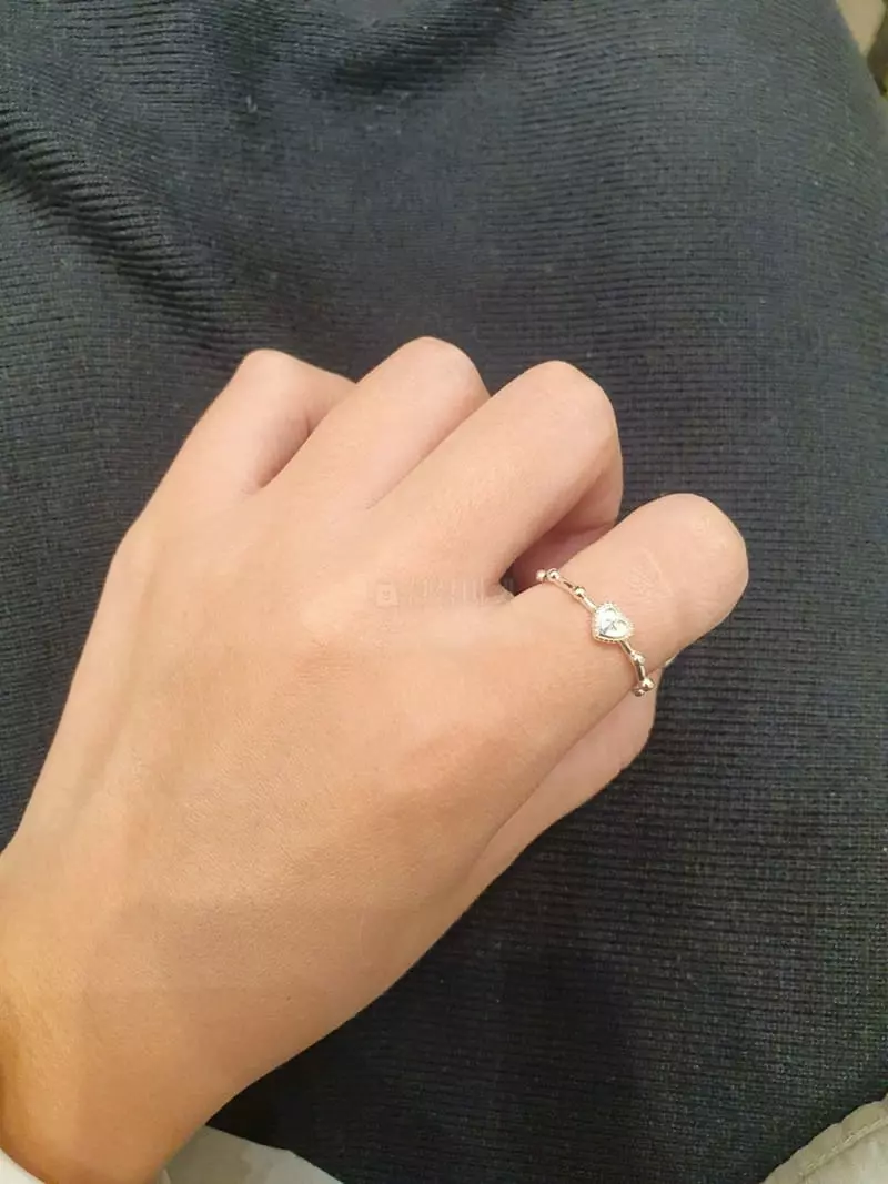 Cabinet - Korean Women Fashion - #momslook - Silver Small Heart Ring - 3
