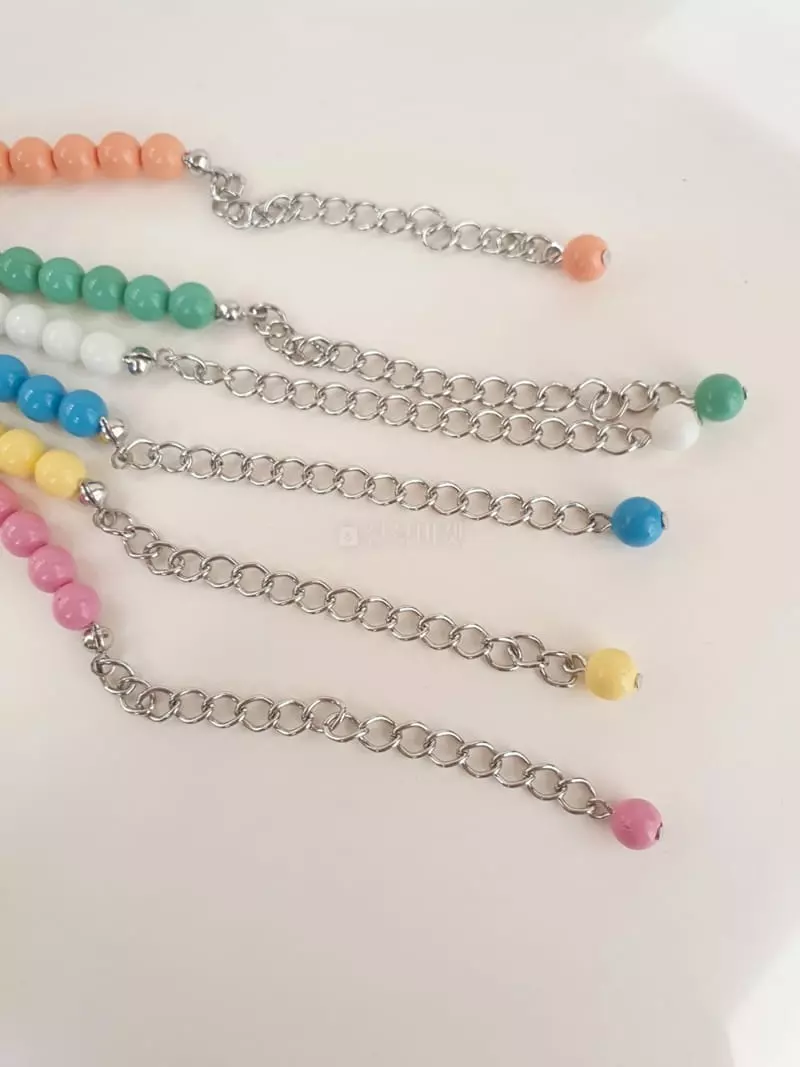 Cabinet - Korean Women Fashion - #momslook - Silver Ball Necklace