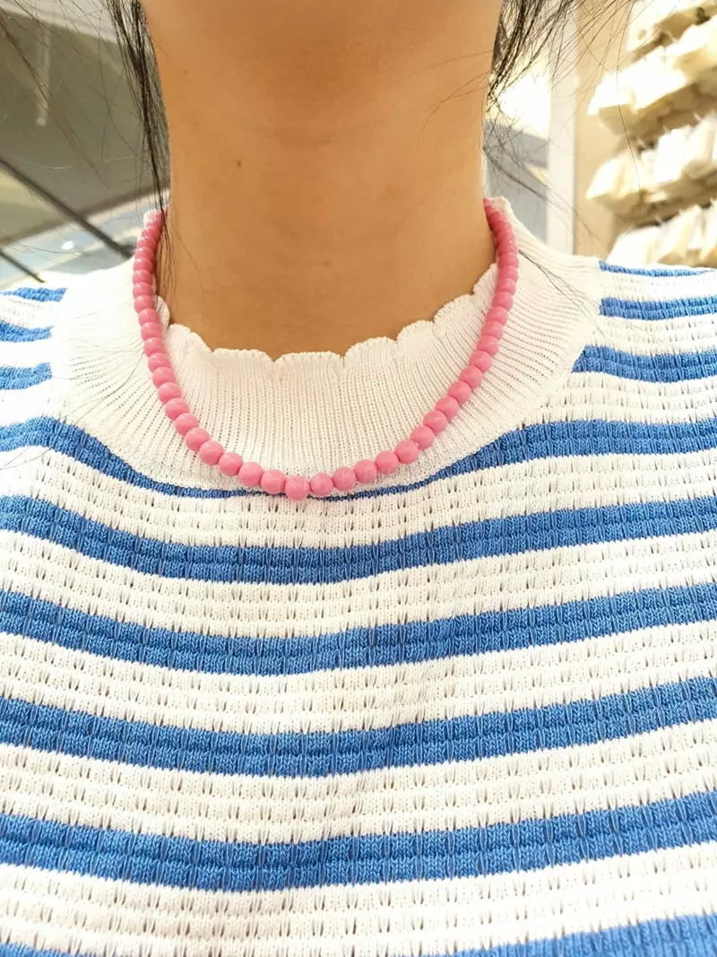 Cabinet - Korean Women Fashion - #momslook - Silver Ball Necklace - 5