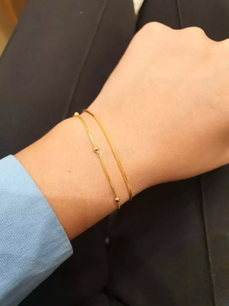 Cabinet - Korean Women Fashion - #momslook - Silver Two Stripes Bracelet - 8