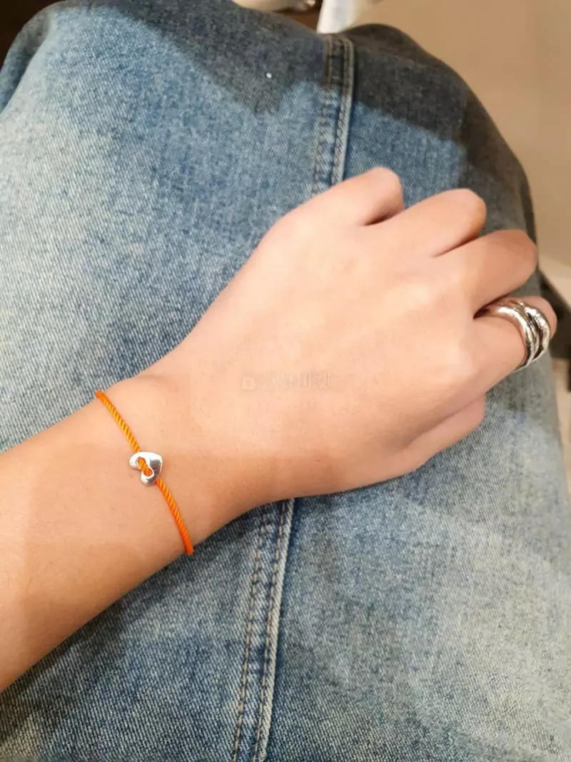 Cabinet - Korean Women Fashion - #momslook - Silver (Silver) Colorful Heart Bracelet - 9