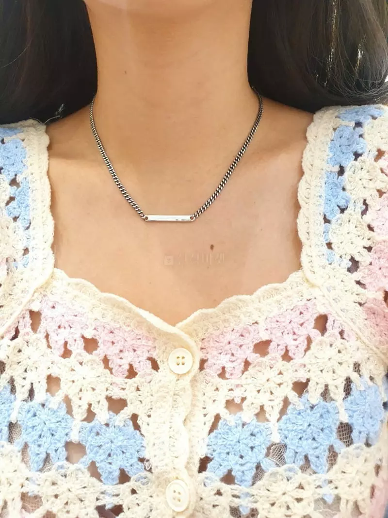 Cabinet - Korean Women Fashion - #momslook - Silver (Silver) Stick Chain Necklace - 5