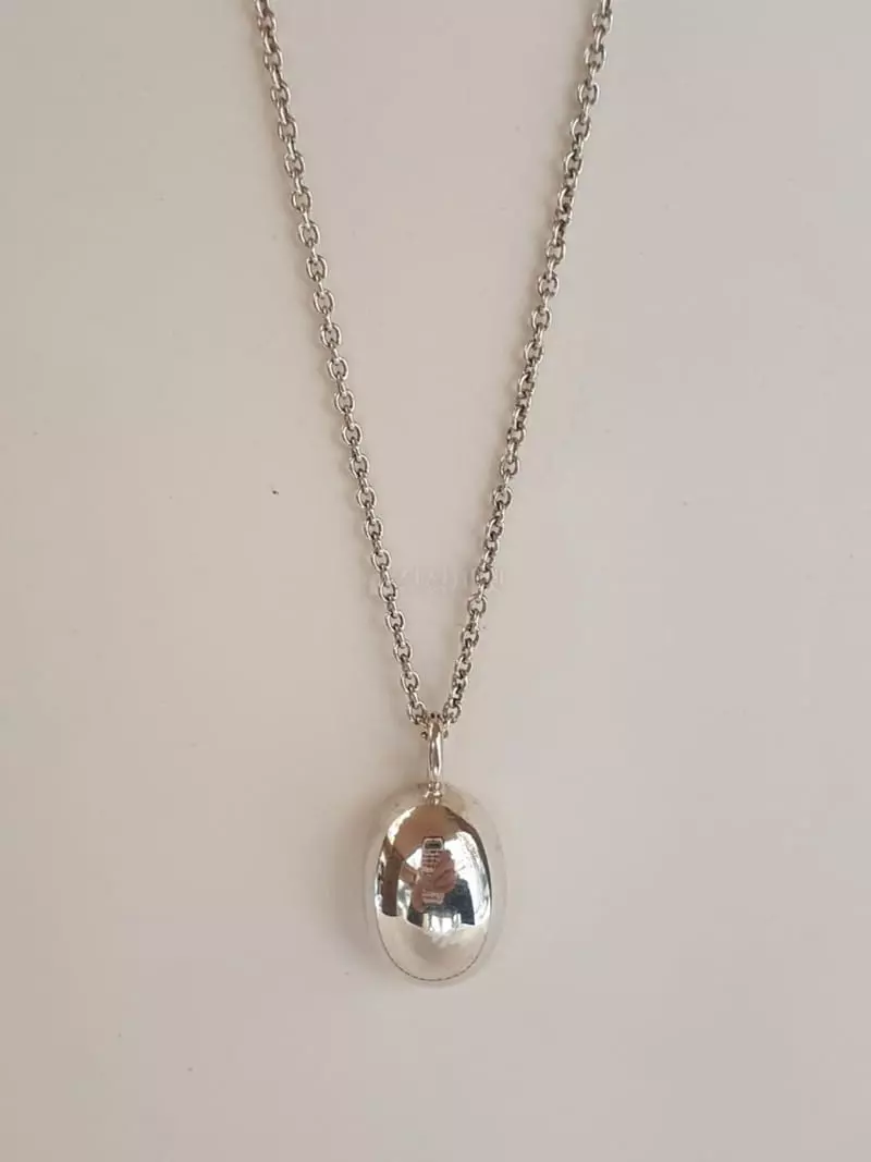 Cabinet - Korean Women Fashion - #momslook - Silver (Silver) Gong Necklace