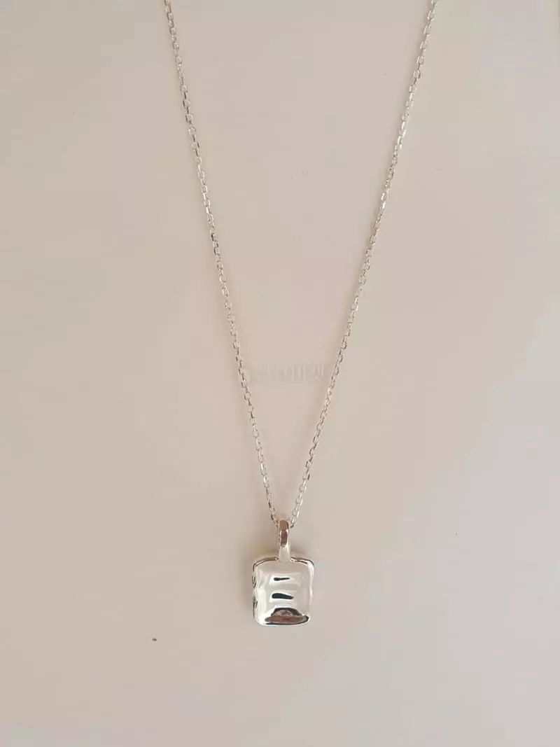 Cabinet - Korean Women Fashion - #momslook - Silver (Silver) Square Necklace