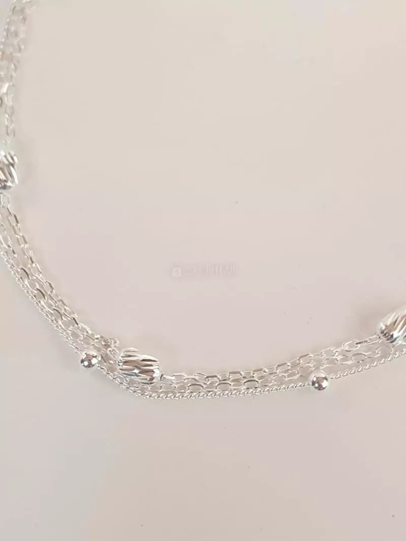 Cabinet - Korean Women Fashion - #momslook - Silver (Silver)3 Silver Ball Bracelet