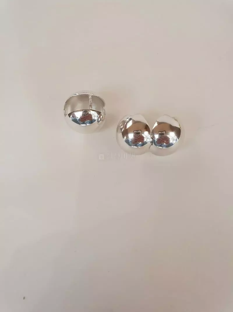 Cabinet - Korean Women Fashion - #momslook - Silver (Silver)18mm Silver Ball Earring - 2