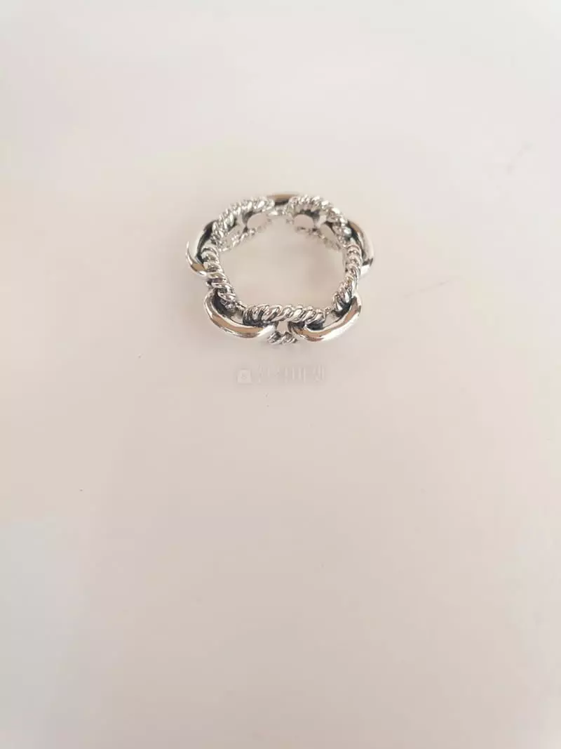 Cabinet - Korean Women Fashion - #restrostyle - Silver (Silver) Twist Flower Ring