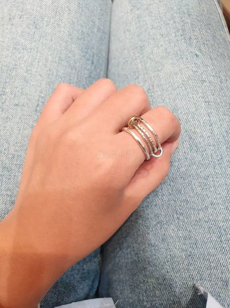 Cabinet - Korean Women Fashion - #restrostyle - Silver (Silver 17~ 20) Handmade Ring - 3