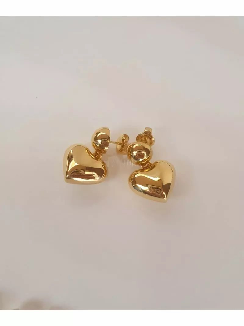 Cabinet - Korean Women Fashion - #shopsmall - Silver Mix Heart Earring - 3