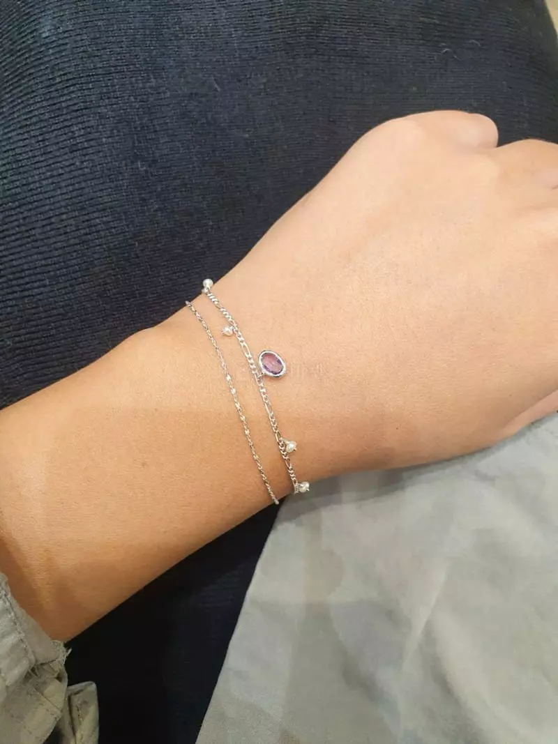 Cabinet - Korean Women Fashion - #shopsmall - Silver (Silver) Pearl Color Bracelet - 4