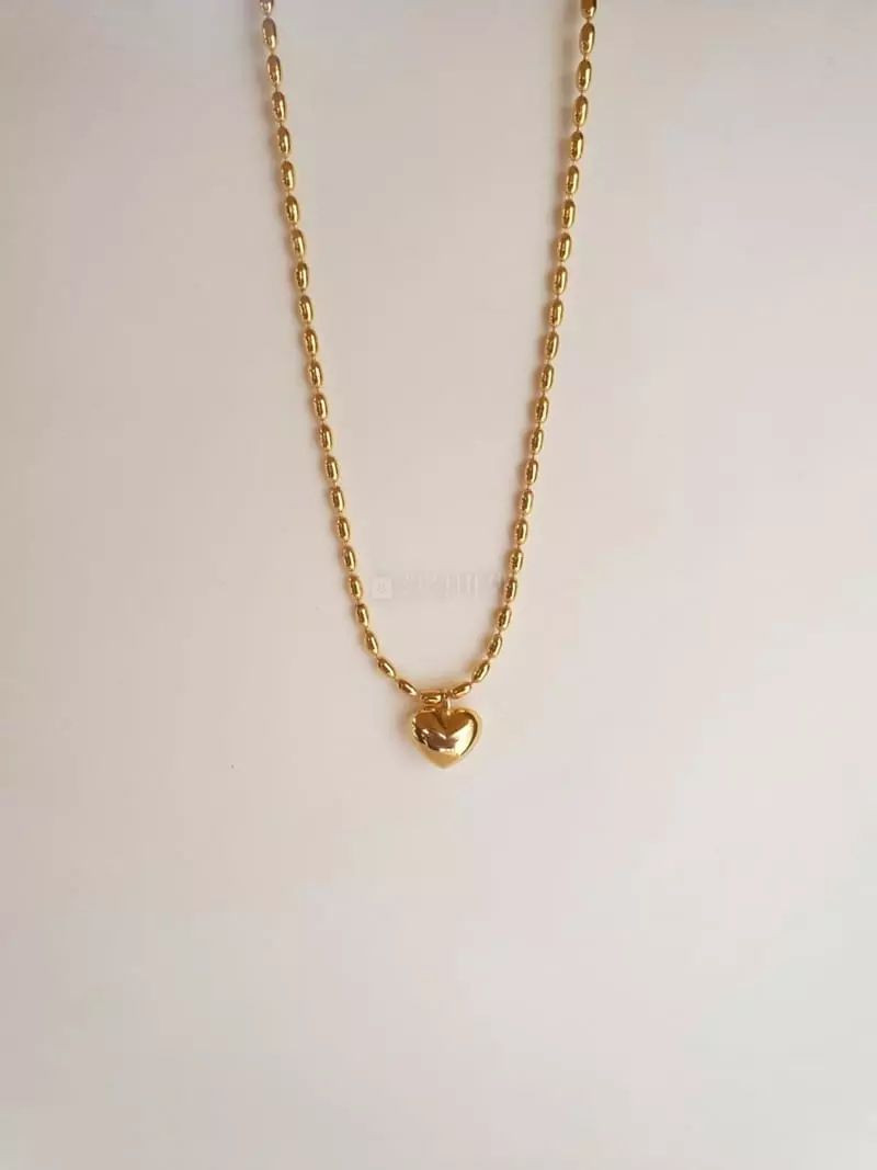 Cabinet - Korean Women Fashion - #thatsdarling - Silver Egg Stripes Necklace - 2