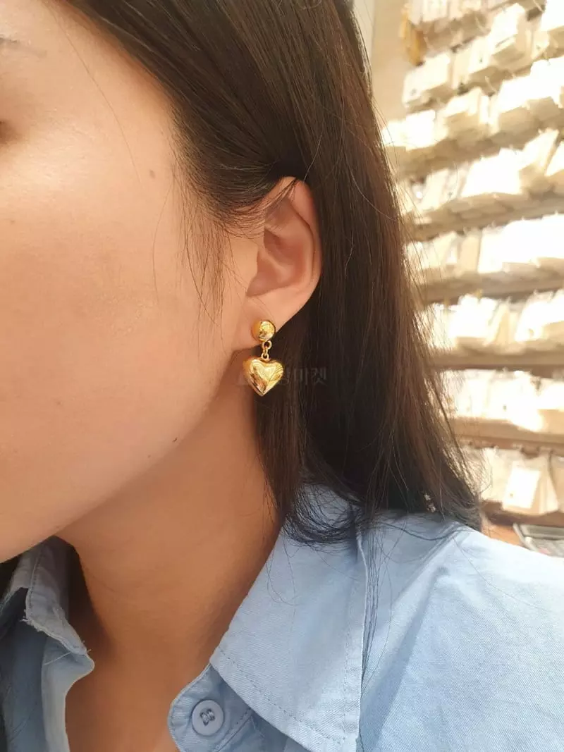 Cabinet - Korean Women Fashion - #thelittlethings - Silver Mix Heart Earring - 5